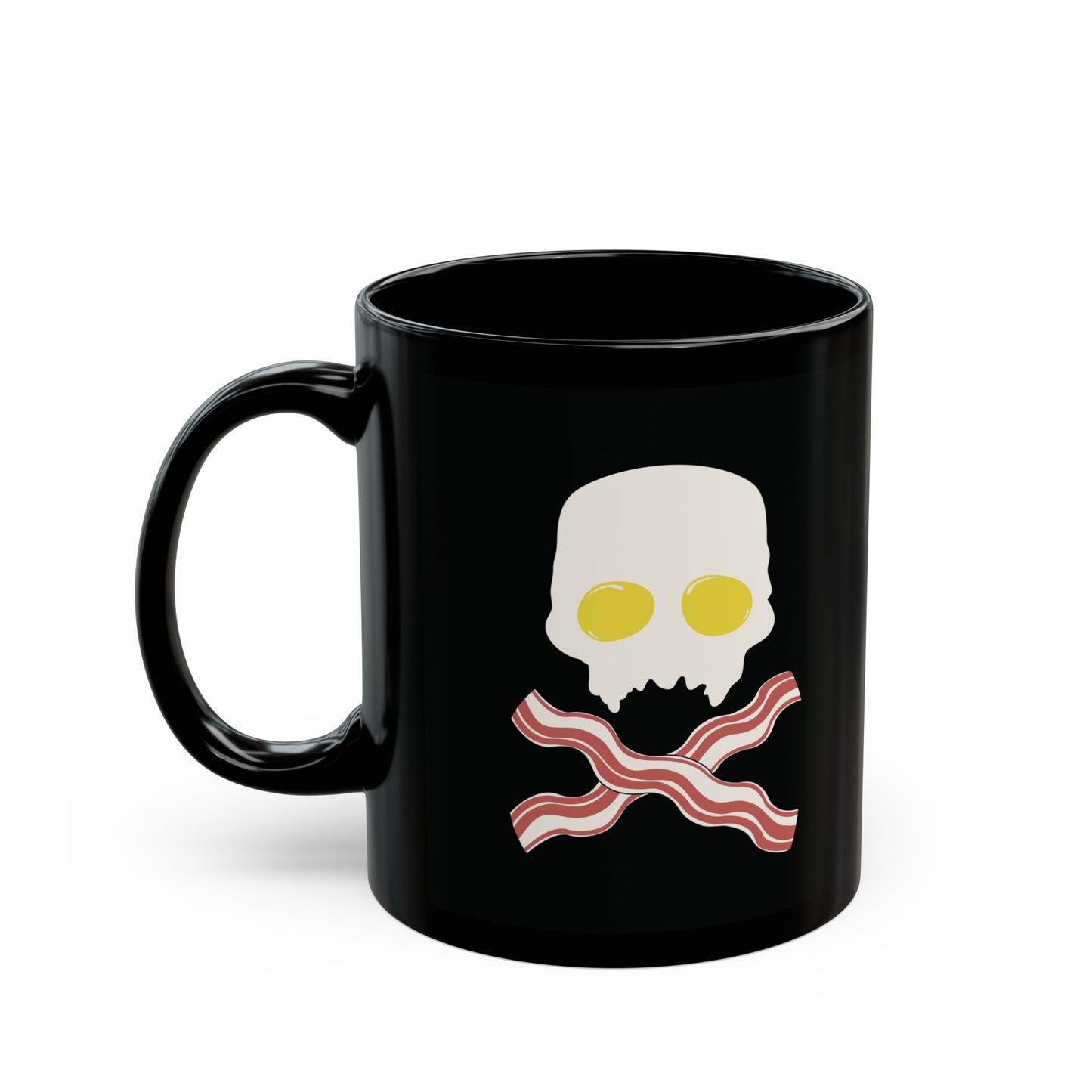 Breakfast Skull Black Coffee Mug - 11oz/15oz - Blurb Shirts