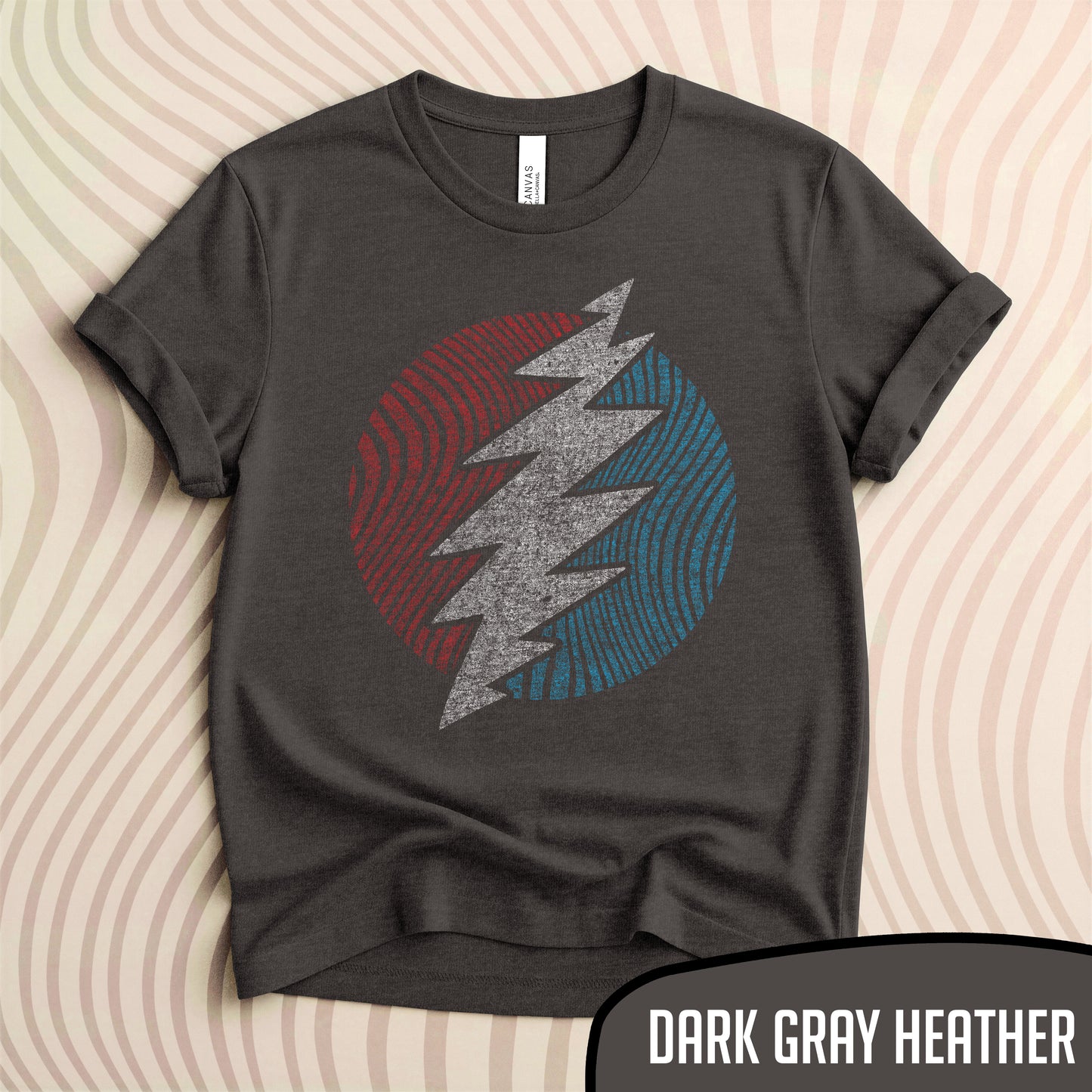 Grateful Dead Steal Your Face Lightning Bolt Ripple Tee - Blurb Shirts