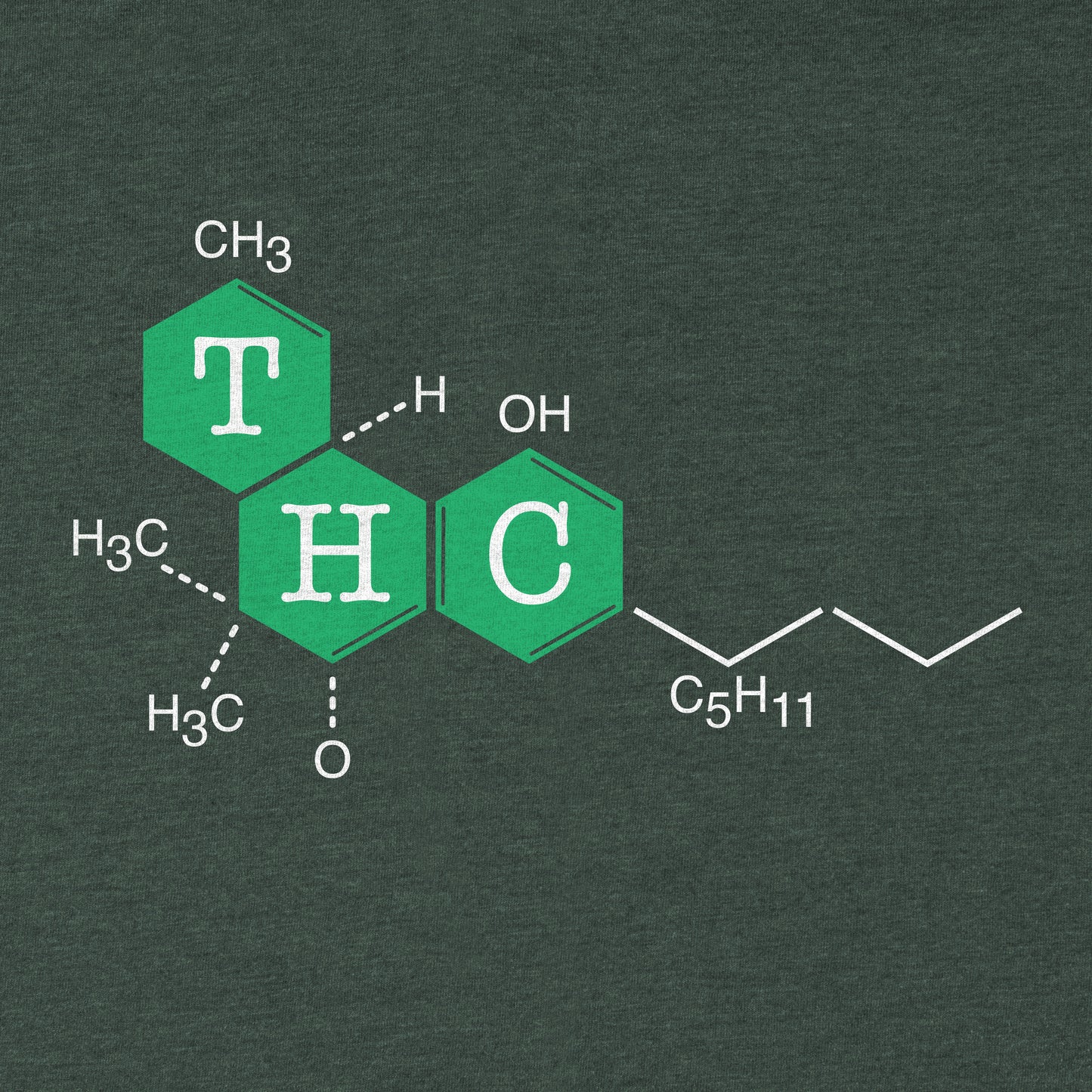 THC Molecule Tee - Blurb Shirts