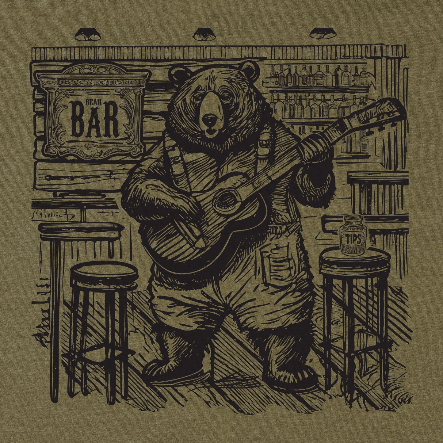 Guitar Bear Tee - Blurb Shirts