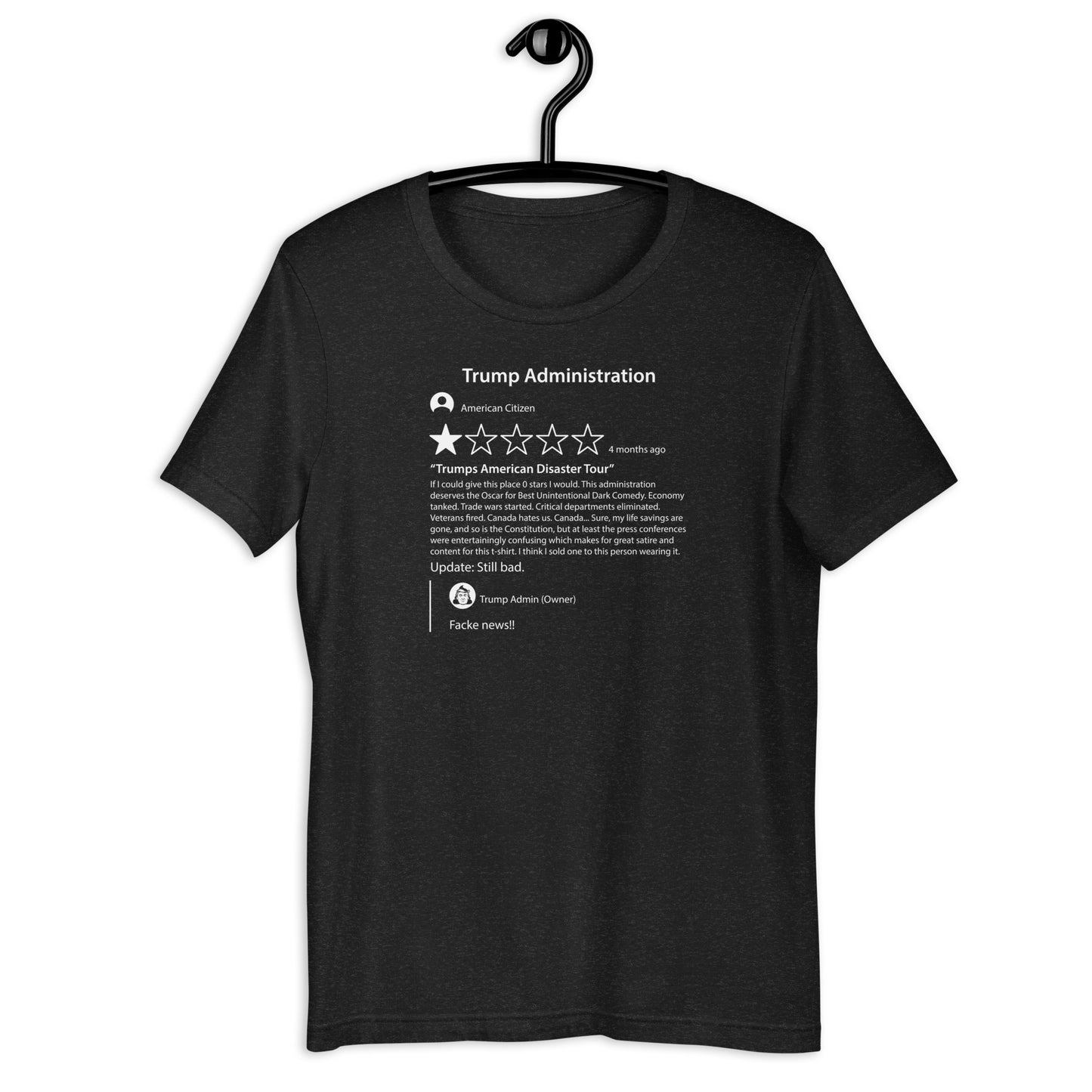 Trump Admin Google Review Tee - Blurb Shirts