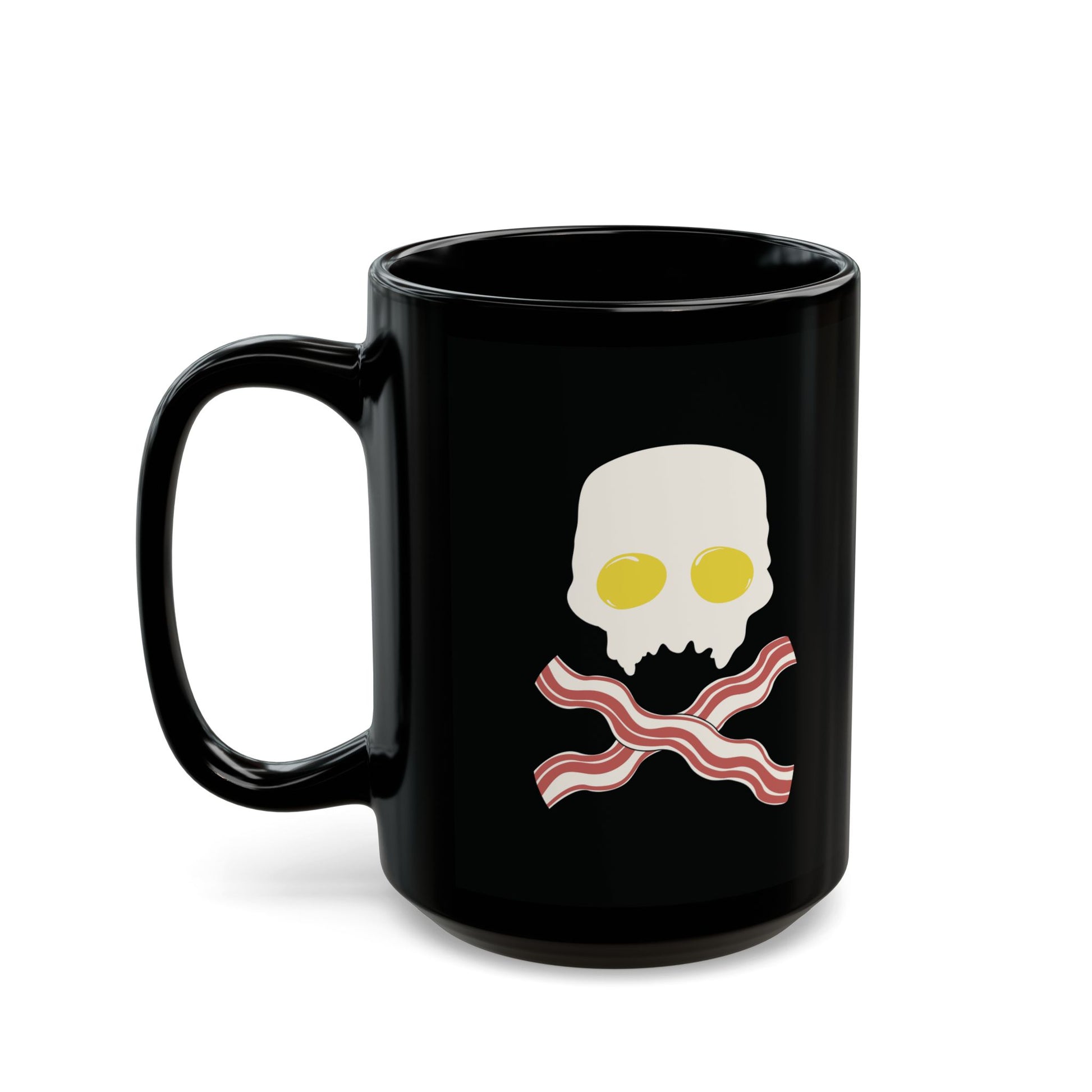 Breakfast Skull Black Coffee Mug - 11oz/15oz - Blurb Shirts