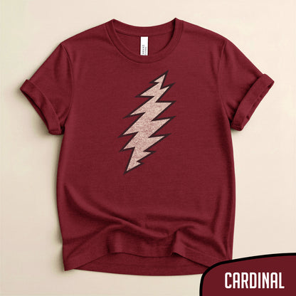 Grateful Dead 13 Point Lightning Bolt Tee - Classic Jam Band Logo Merch - Blurb Shirts
