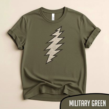 Grateful Dead 13 Point Lightning Bolt Tee - Classic Jam Band Logo Merch - Blurb Shirts