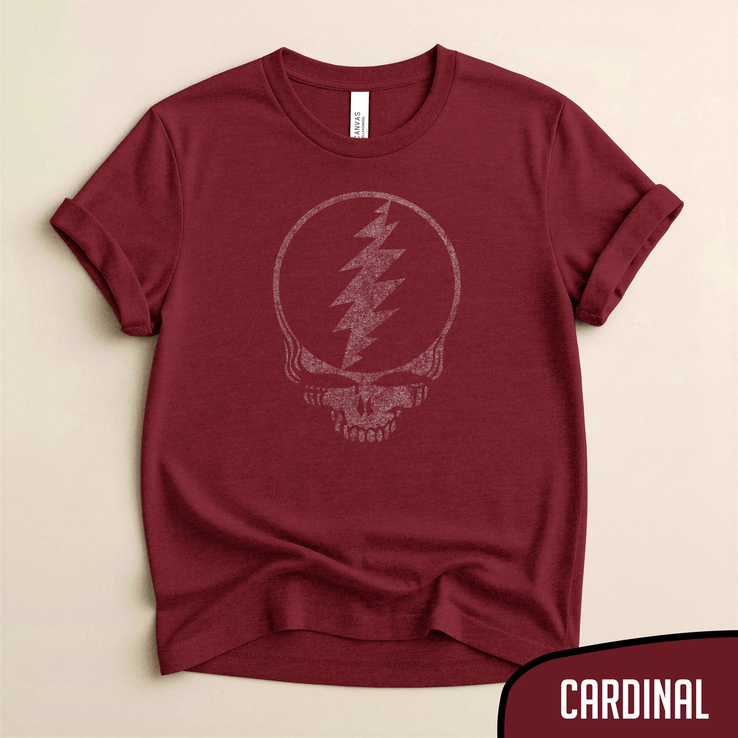 Steal Your Face Distressed Logo - Classic Jam Band Tees - Grateful Dead Graphic Shirt - Blurb Shirts