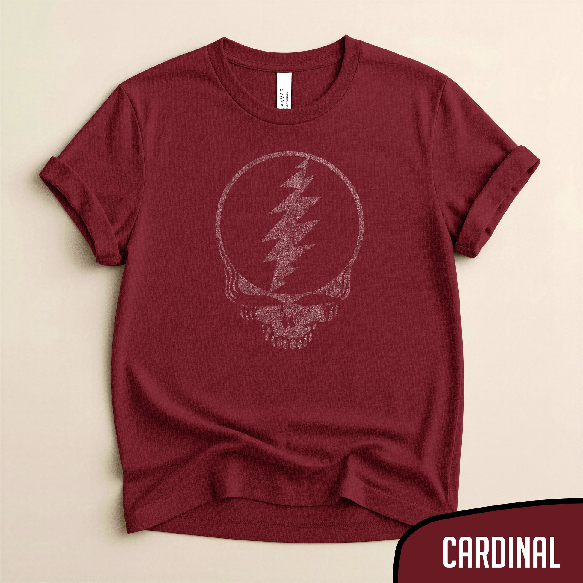 Steal Your Face Distressed Logo - Classic Jam Band Tees - Grateful Dead Graphic Shirt - Blurb Shirts