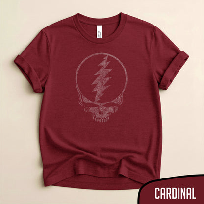 Steal Your Face Distressed Logo - Classic Jam Band Tees - Grateful Dead Graphic Shirt - Blurb Shirts