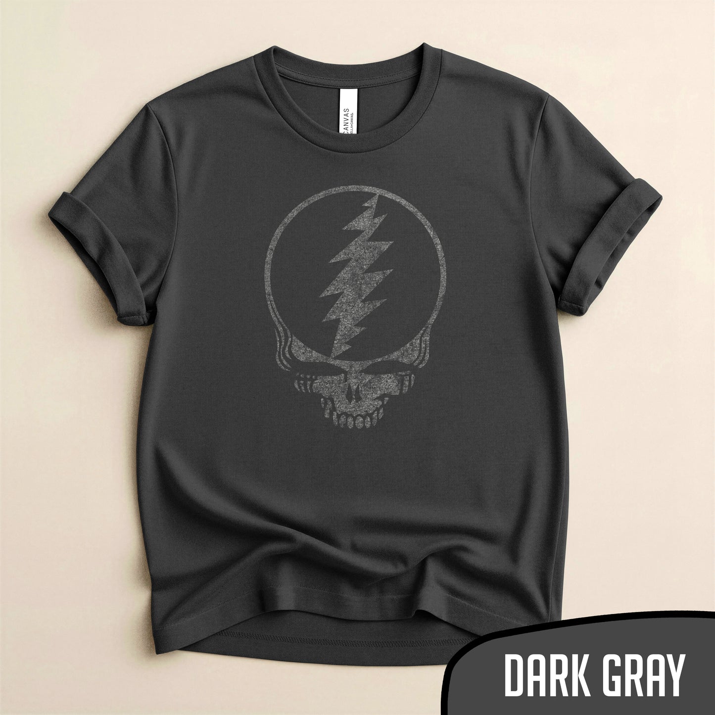 Steal Your Face Distressed Logo - Classic Jam Band Tees - Grateful Dead Graphic Shirt - Blurb Shirts