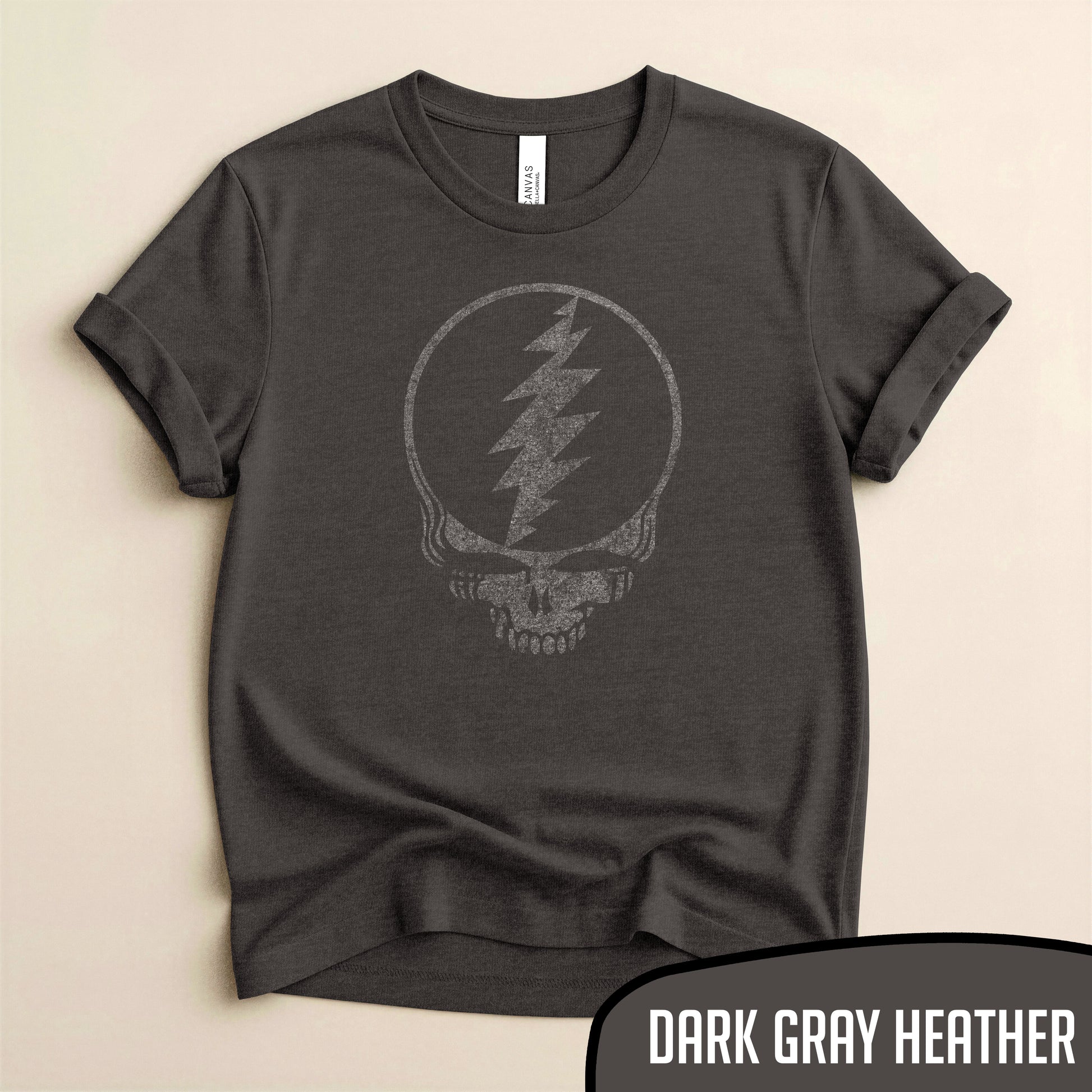 Steal Your Face Distressed Logo - Classic Jam Band Tees - Grateful Dead Graphic Shirt - Blurb Shirts