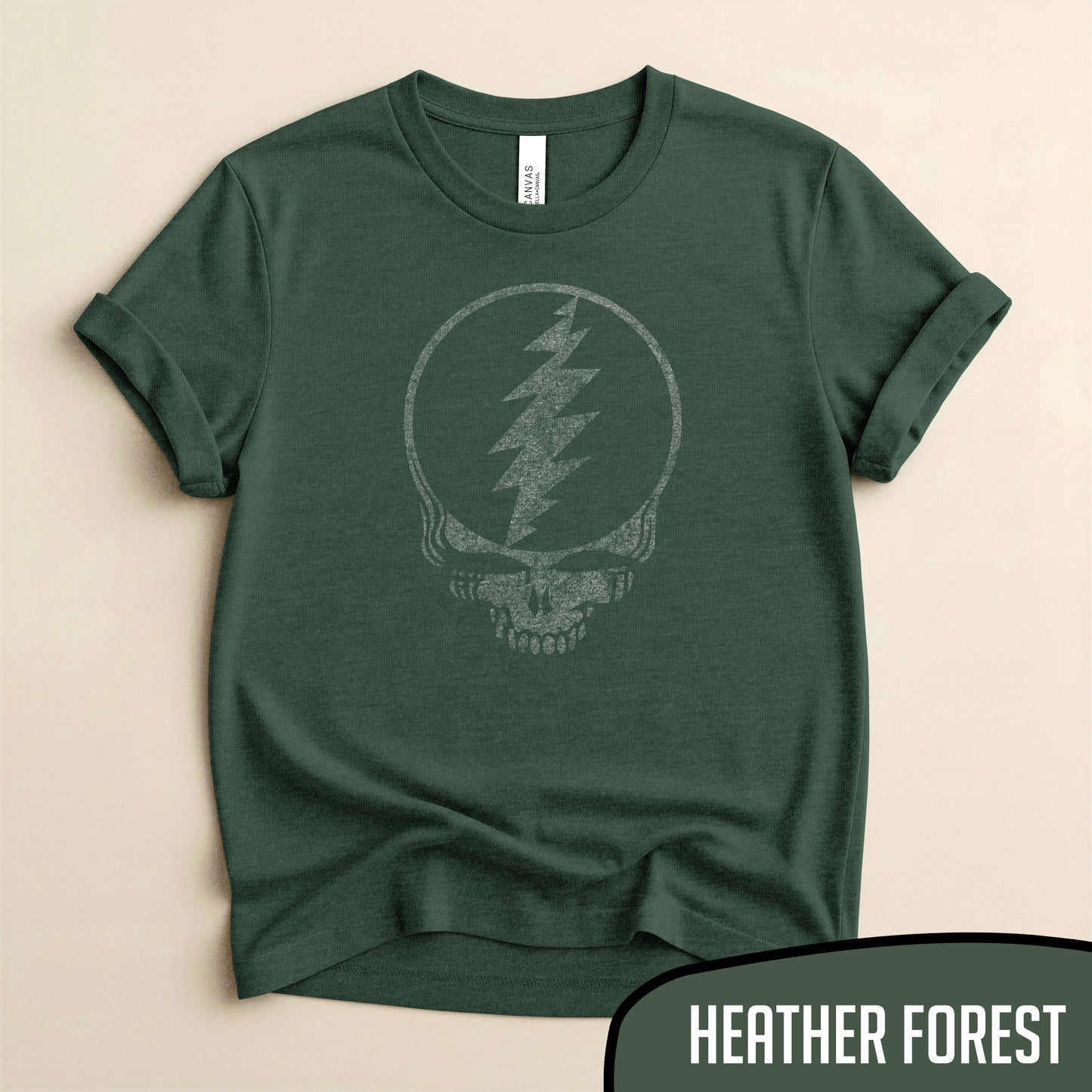 Steal Your Face Distressed Logo - Classic Jam Band Tees - Grateful Dead Graphic Shirt - Blurb Shirts