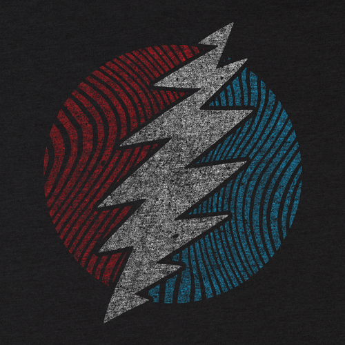 Grateful Dead Steal Your Face Lightning Bolt Ripple Tee - Blurb Shirts