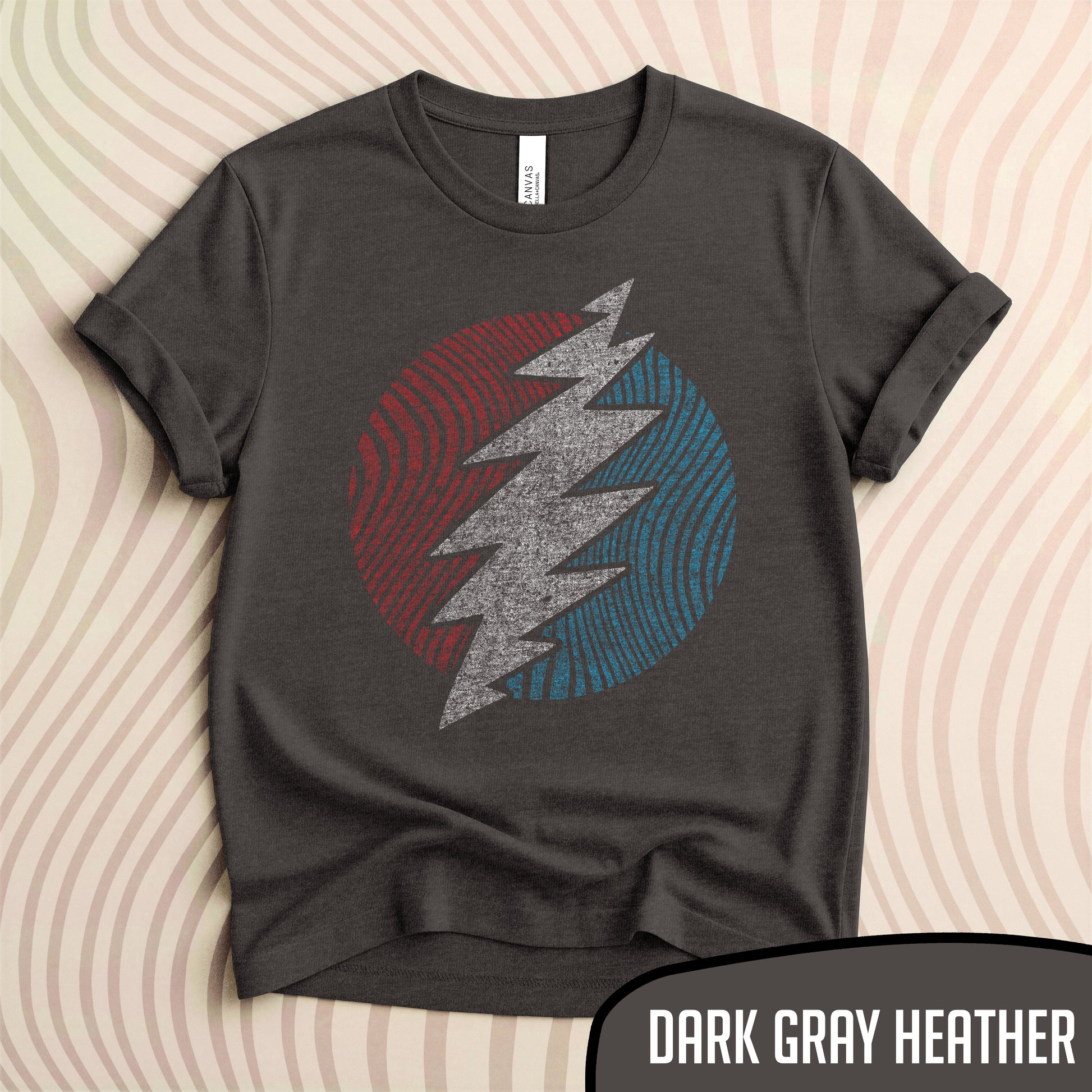 Grateful Dead Steal Your Face Lightning Bolt Ripple Tee - Blurb Shirts