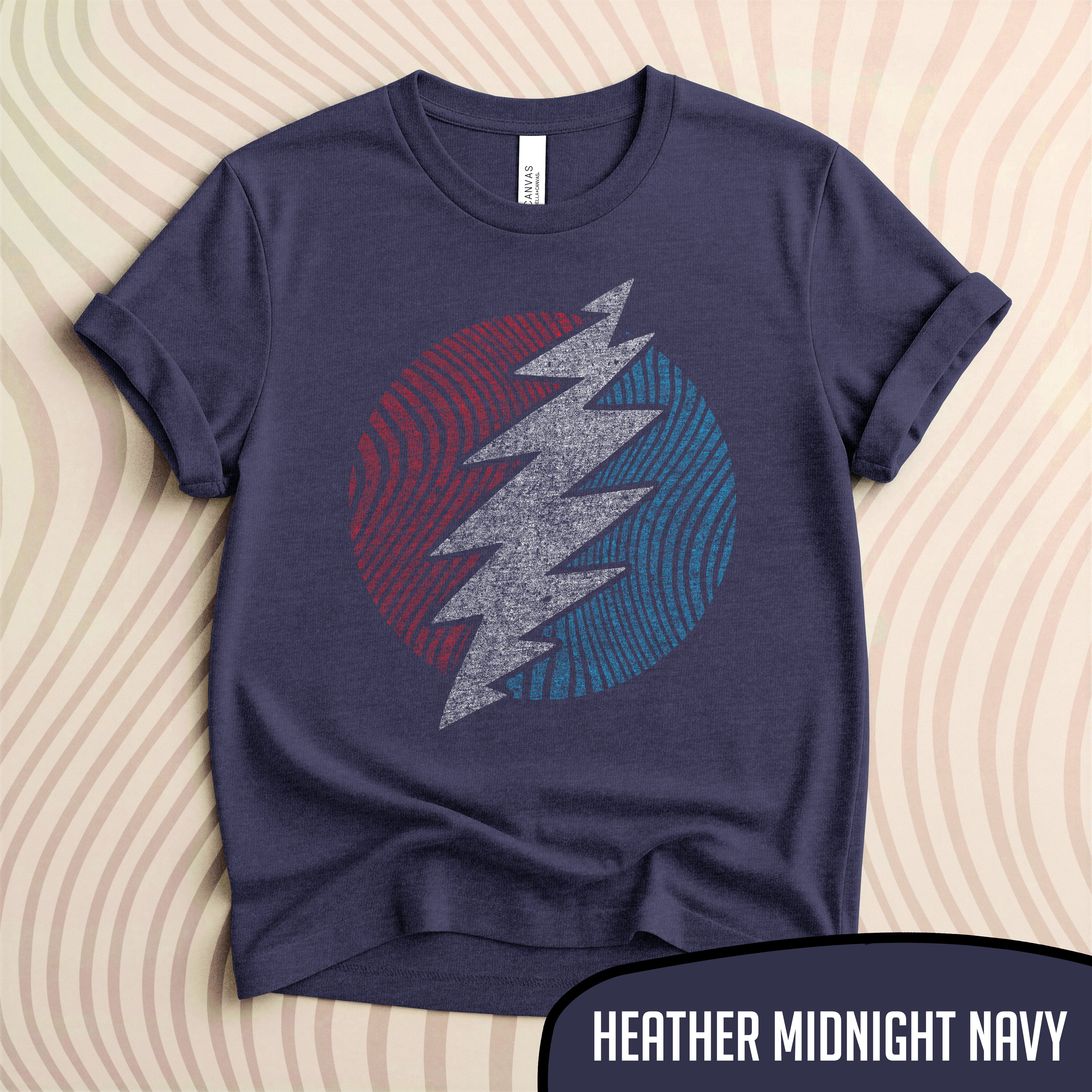 Grateful Dead Steal Your Face Lightning Bolt Ripple Tee – Blurb Shirts