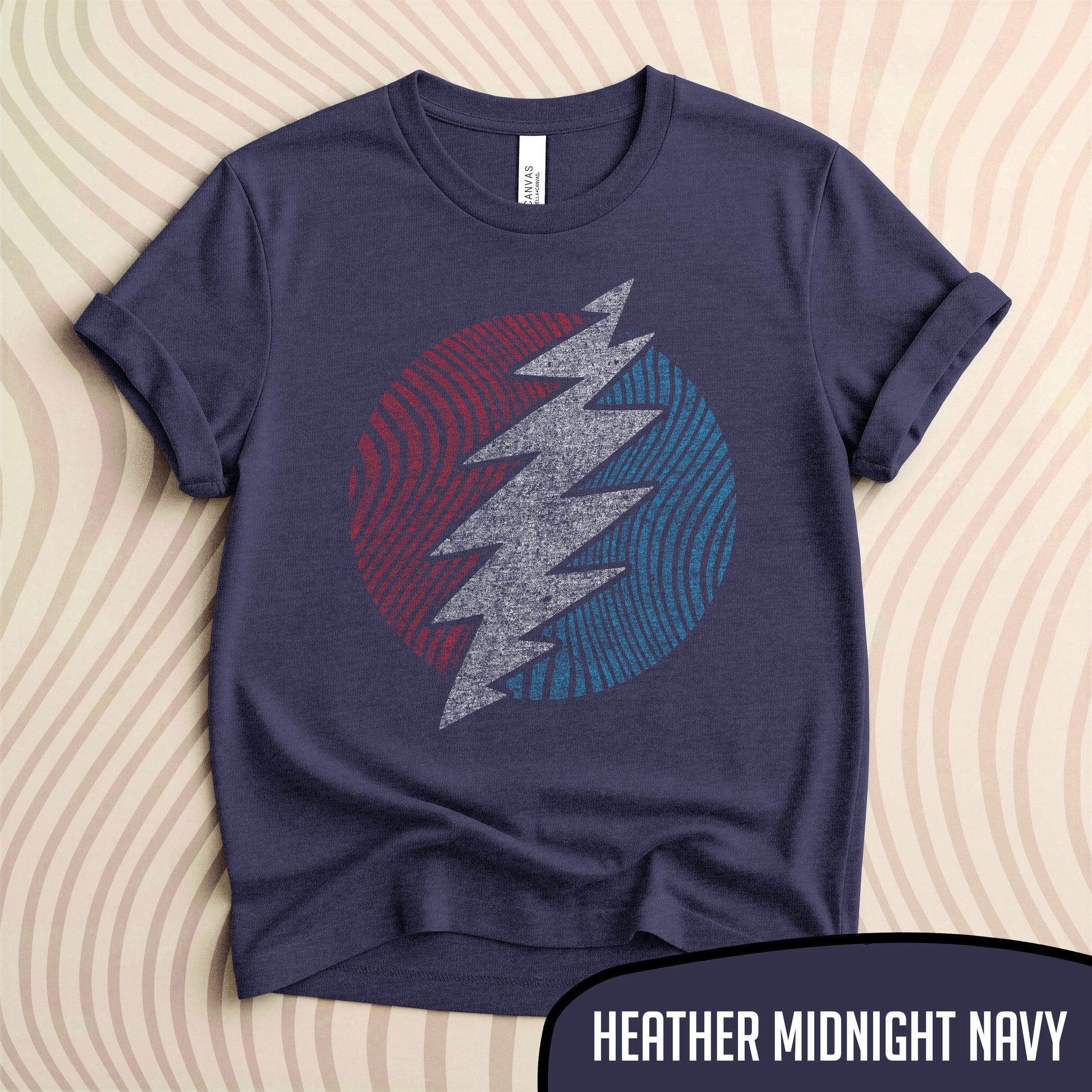 Grateful Dead Steal Your Face Lightning Bolt Ripple Tee - Blurb Shirts