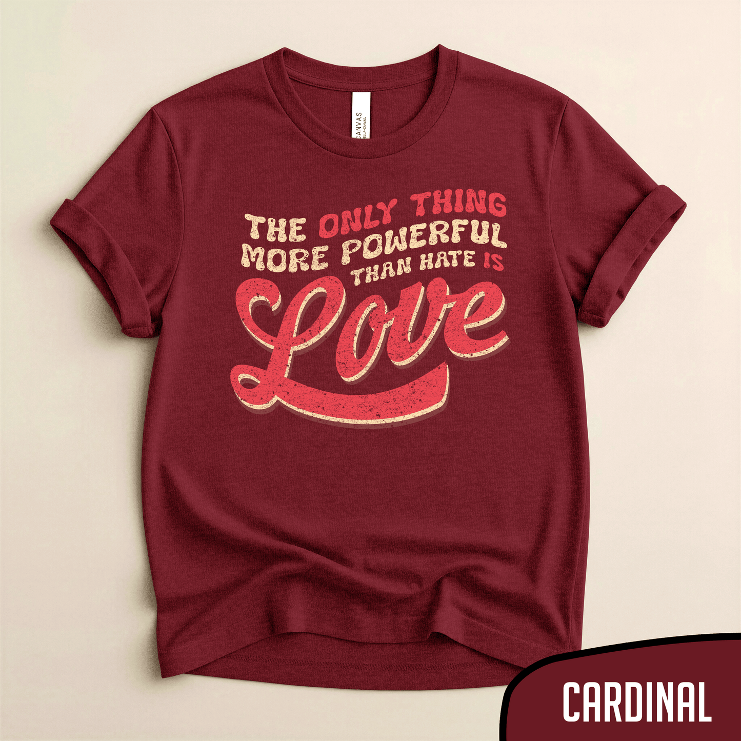 Bad Benito - The Only Thing More Powerful Than Hate is LOVE Tee - Blurb Shirts