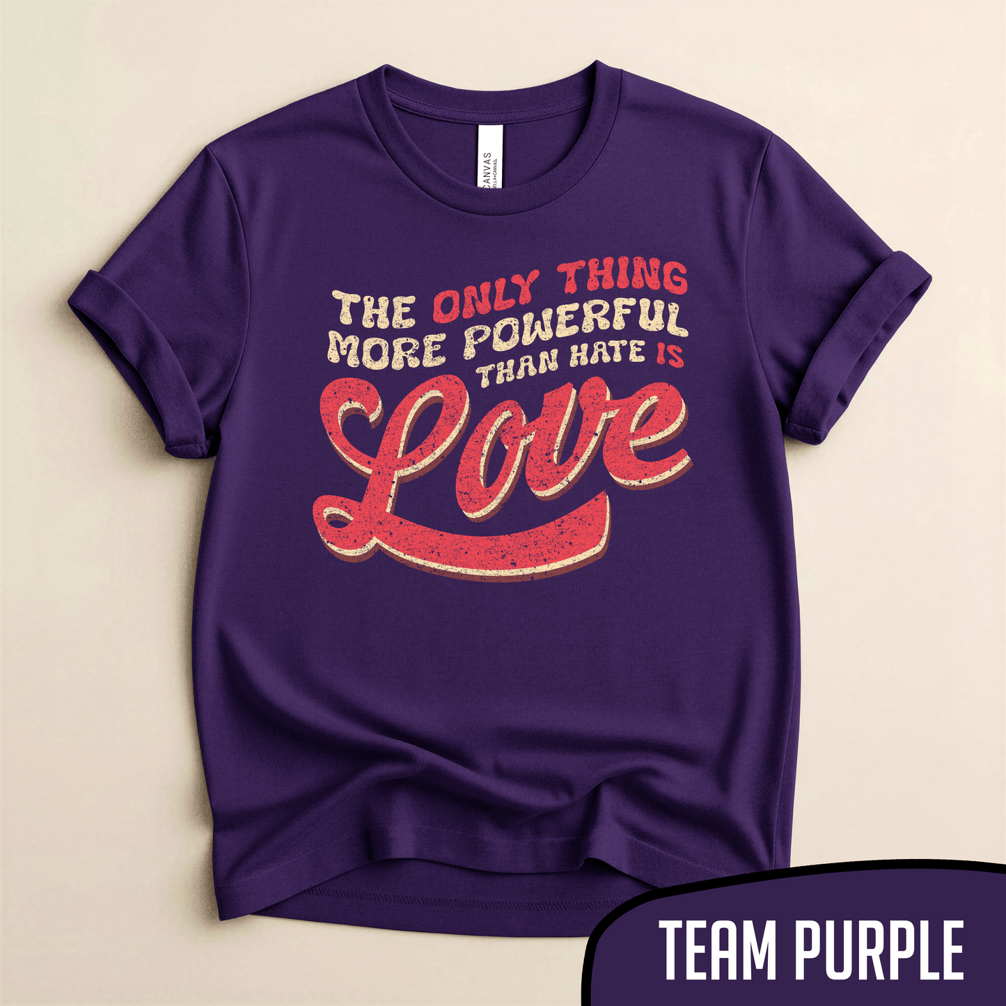Bad Benito - The Only Thing More Powerful Than Hate is LOVE Tee - Blurb Shirts
