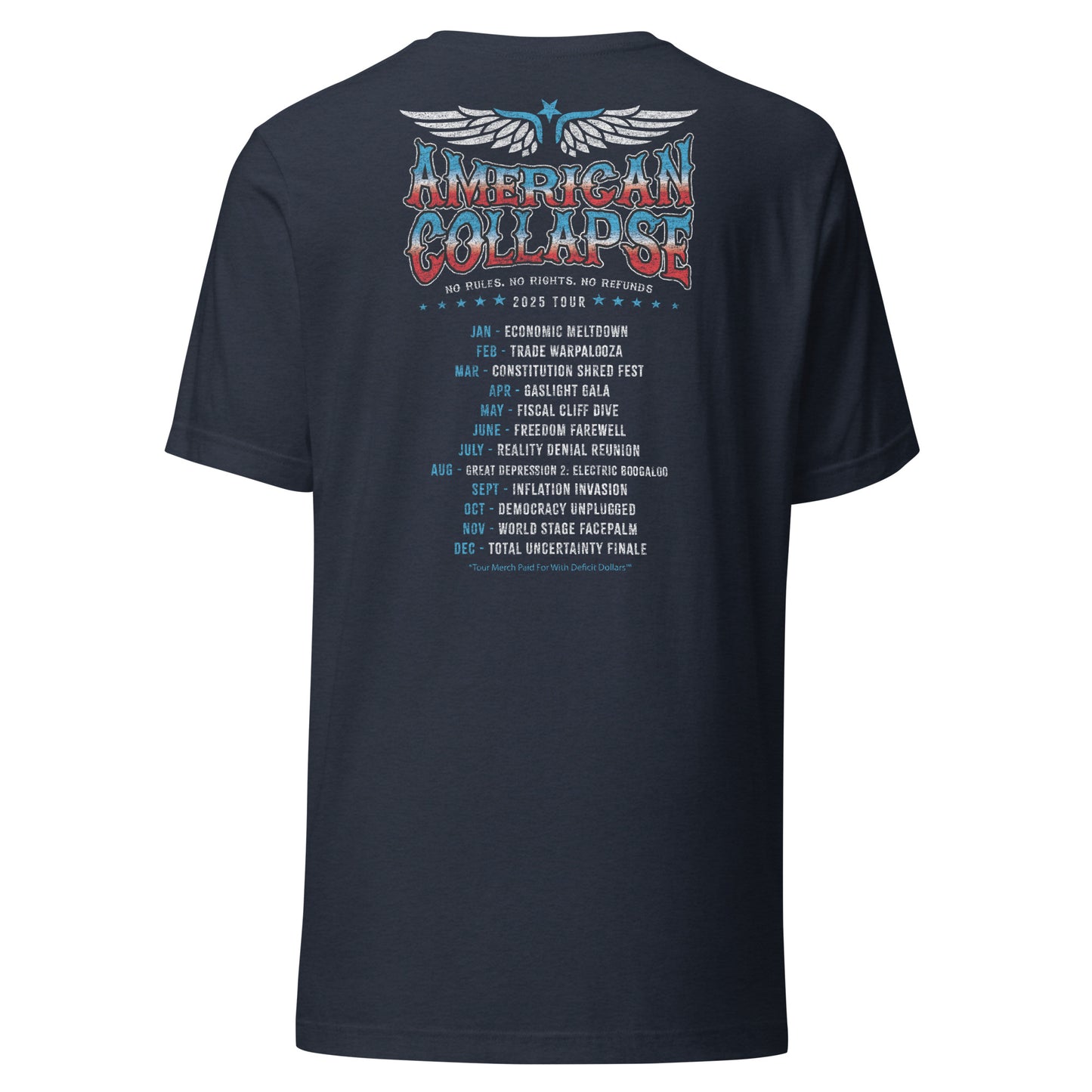 American Collapse Tour 2025 Tee - Blurb Shirts