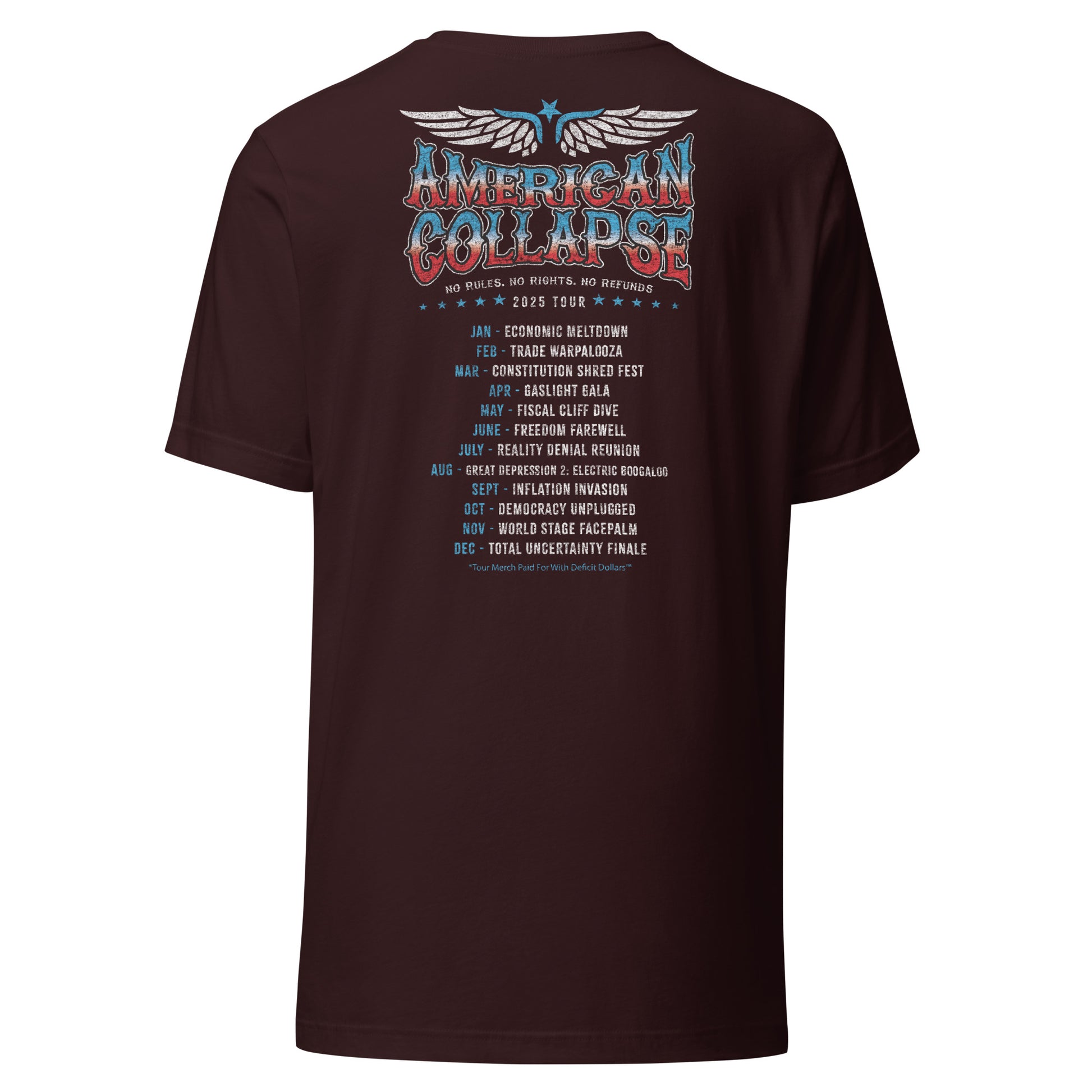 American Collapse Tour 2025 Tee - Blurb Shirts