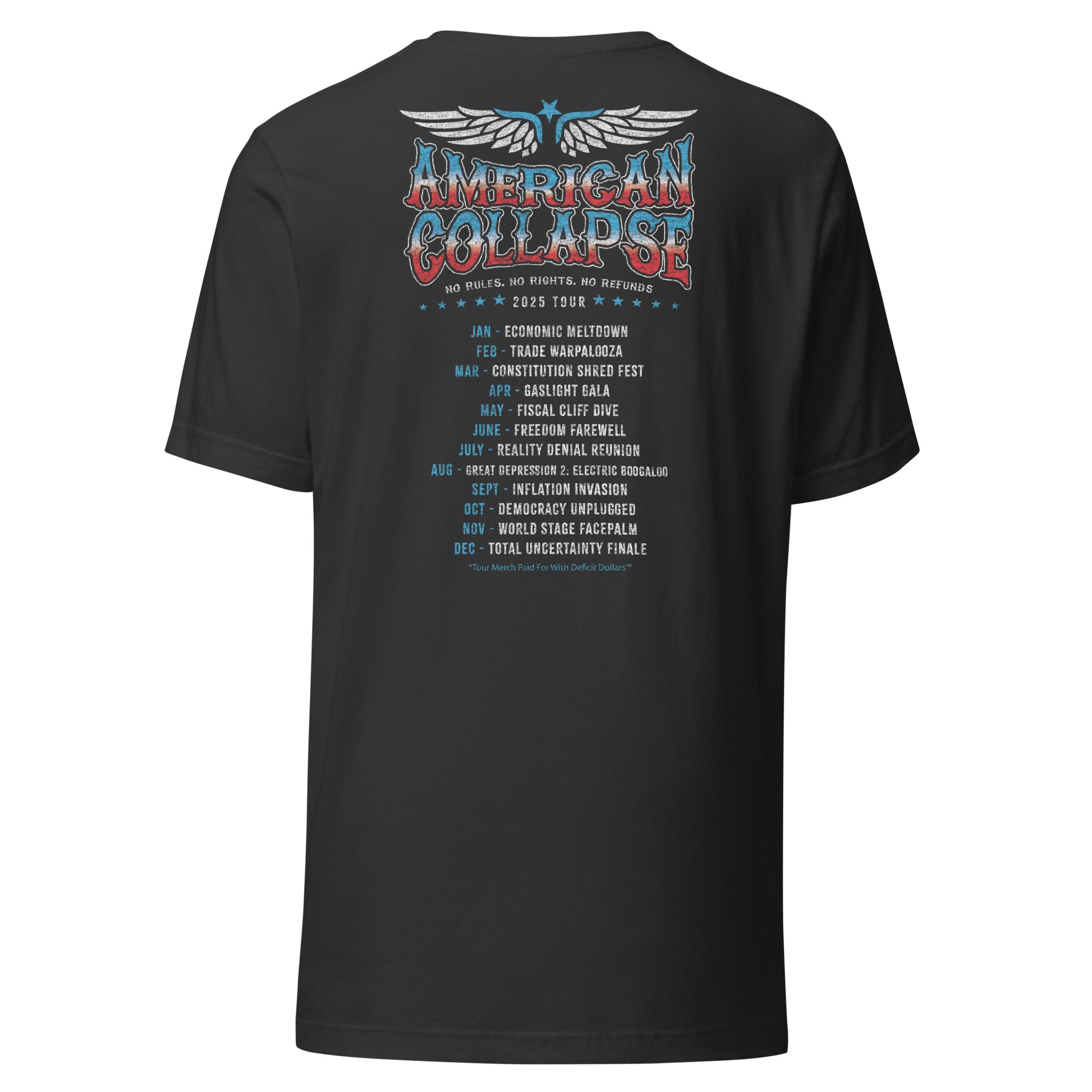 American Collapse Tour 2025 Tee - Blurb Shirts