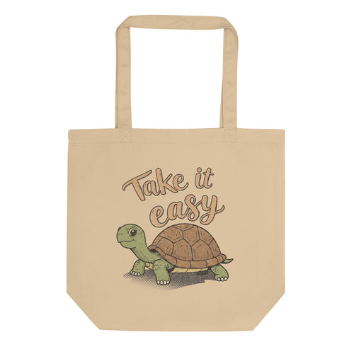 Take it Easy Turtle Eco Tote Bag - Blurb Shirts