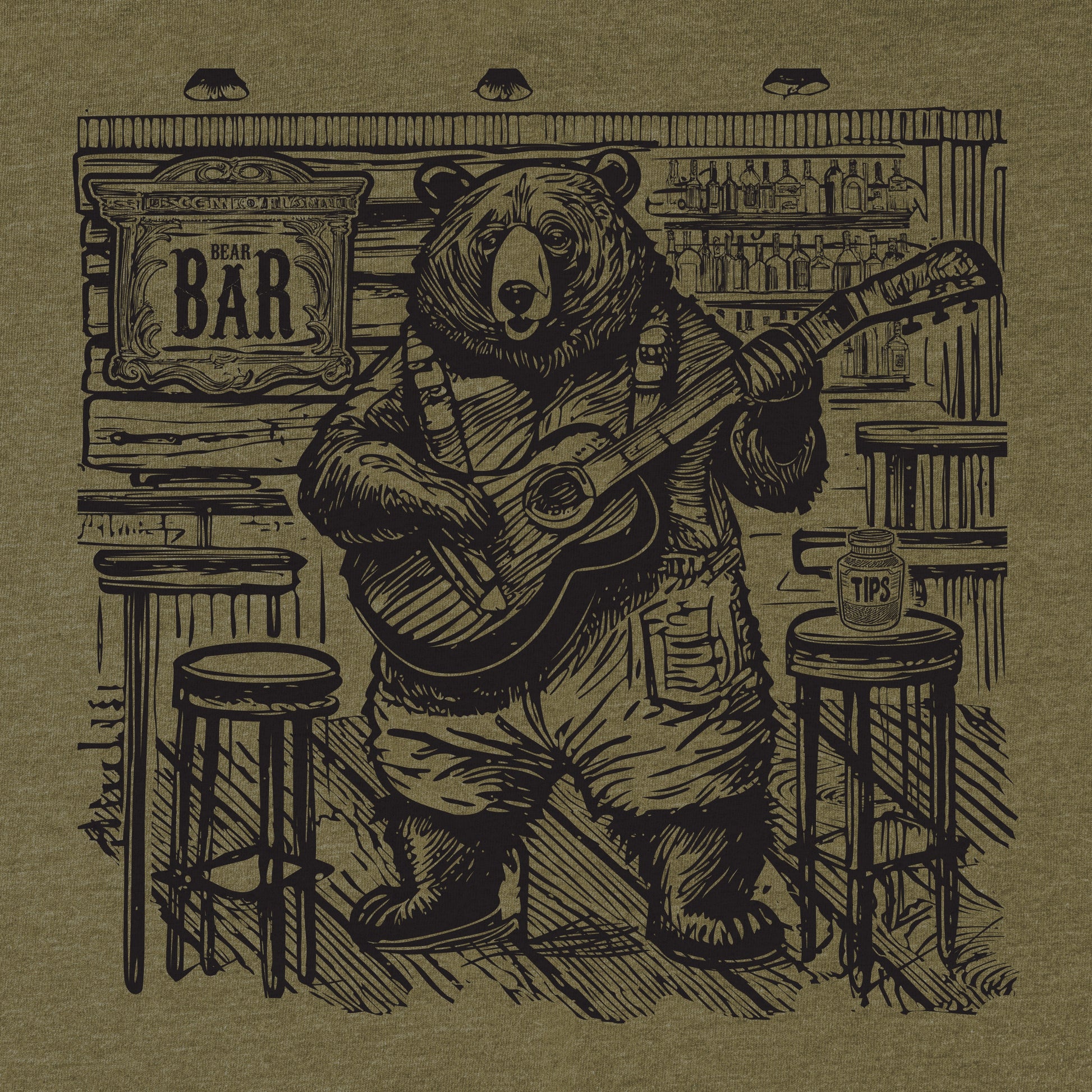 Guitar Bear Tee - Blurb Shirts