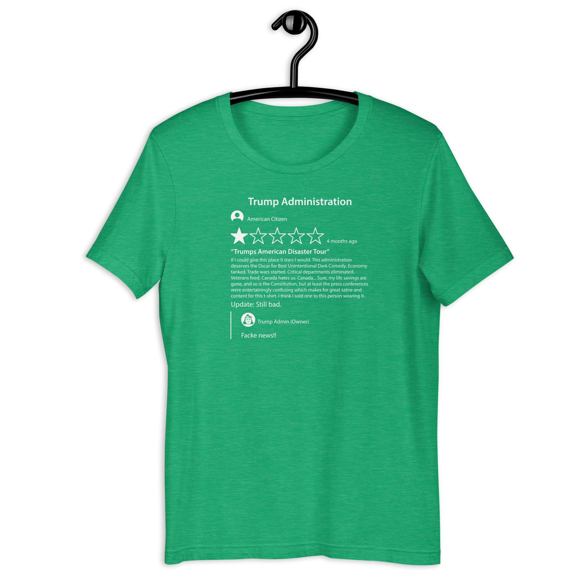 Trump Admin Google Review Tee - Blurb Shirts