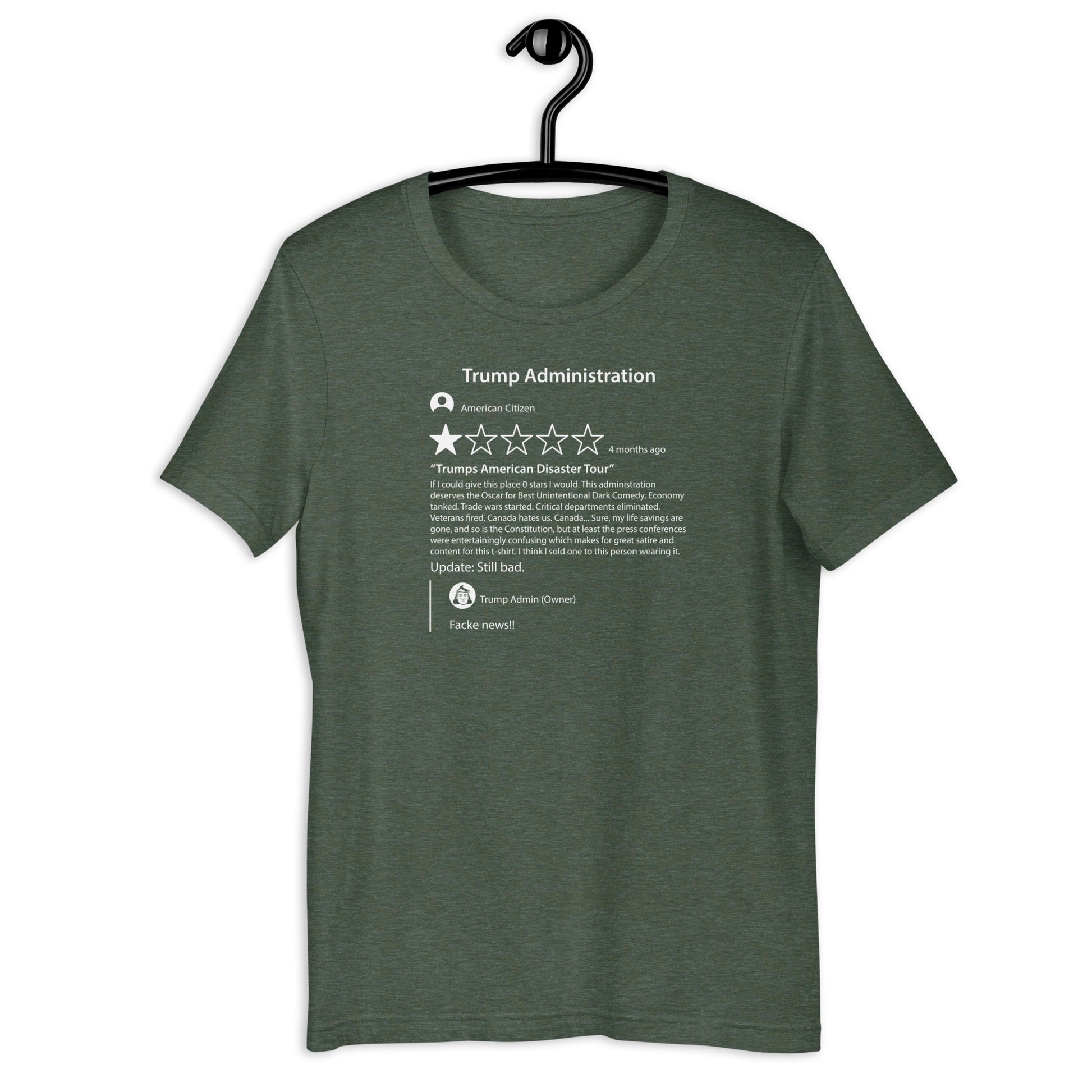 Trump Admin Google Review Tee - Blurb Shirts