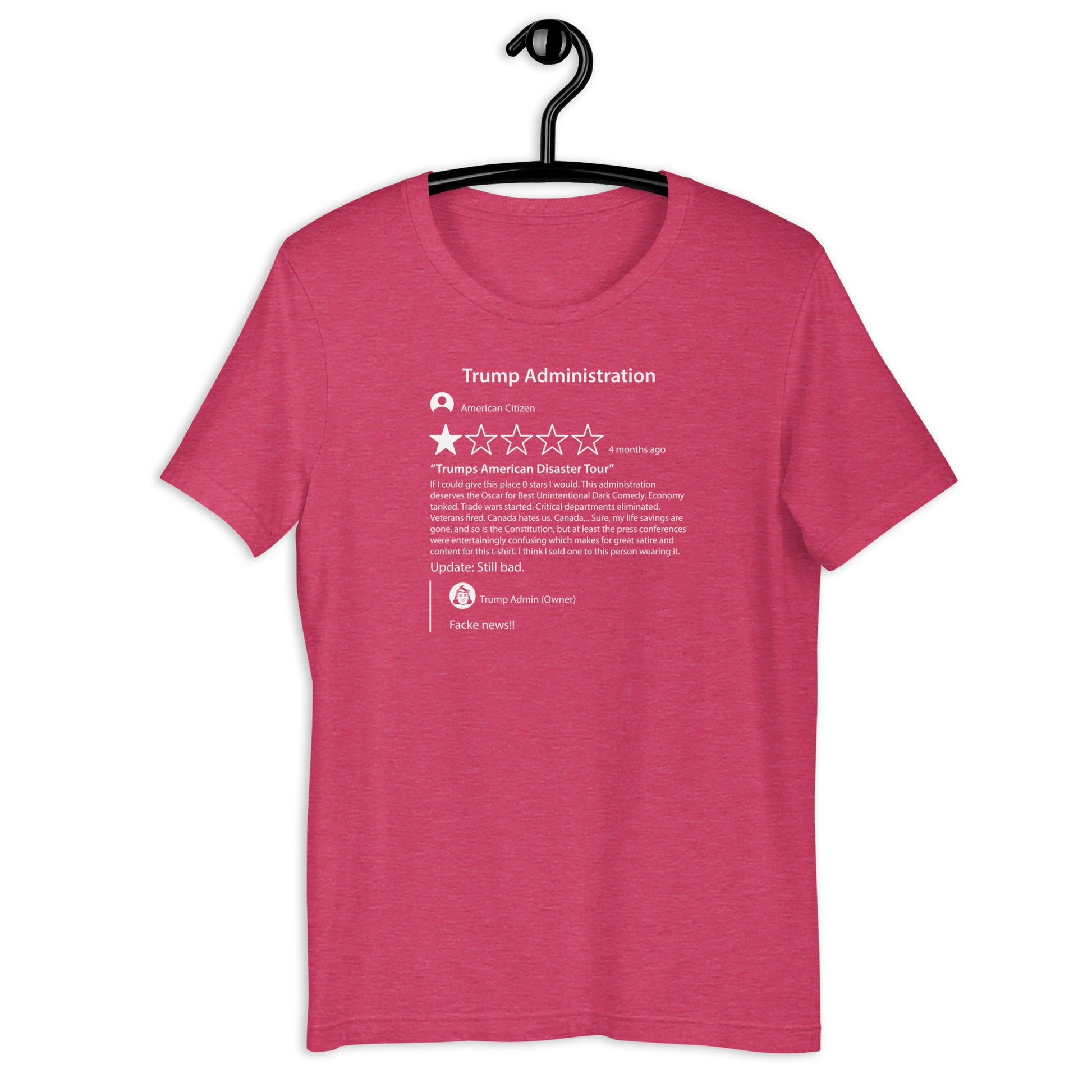 Trump Admin Google Review Tee - Blurb Shirts