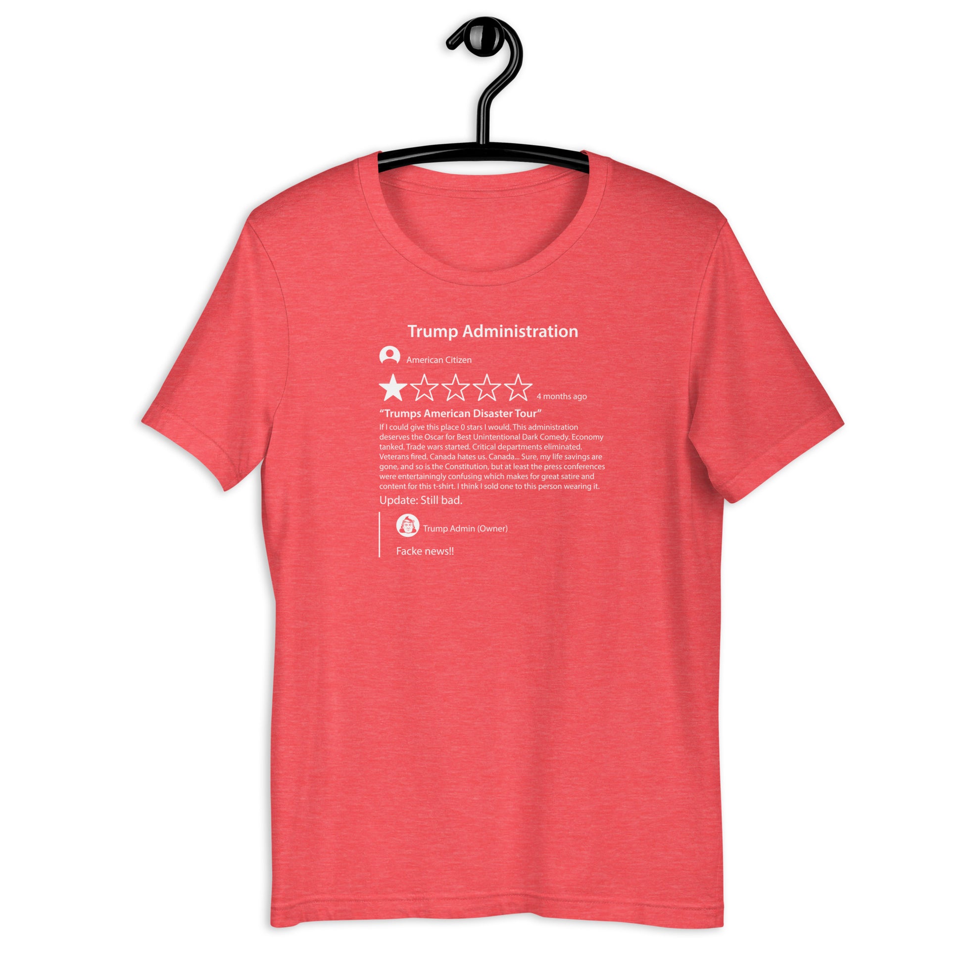 Trump Admin Google Review Tee - Blurb Shirts