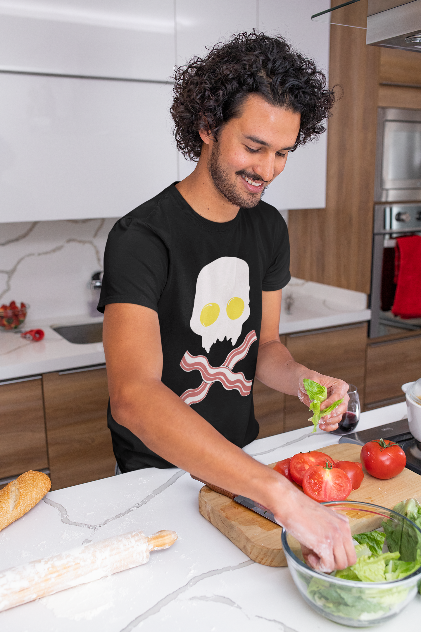 Breakfast Skull Tee - Blurb Shirts